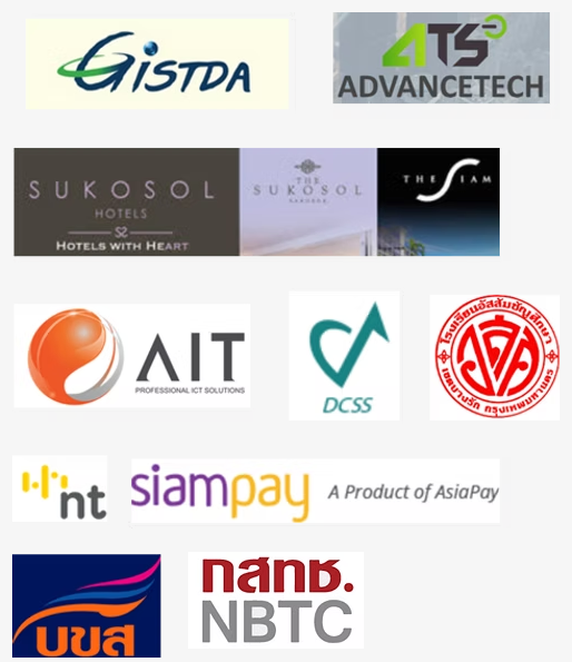 Our Clients - GISTDA, AdvanceTech, Sukosol Hotels, The Siam, AIT, DCSS, NT, SiamPay, NBTC and more