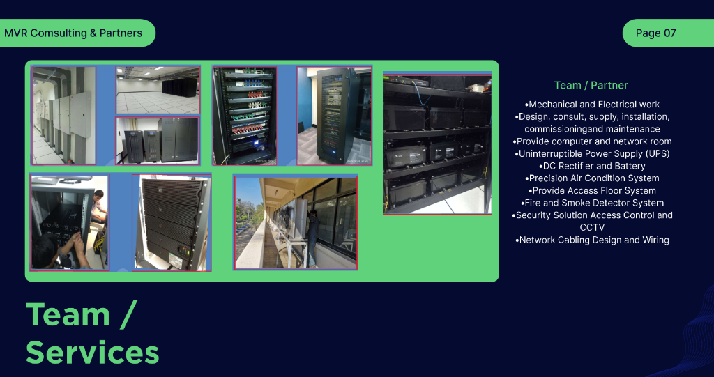 Data Center Infrastructure Solutions - Team and Services